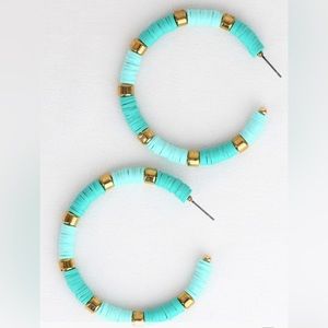 Mint Turquoise Bead Earrings